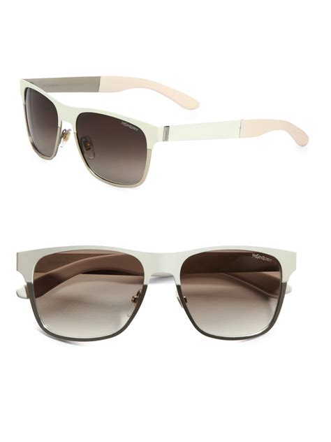 saint laurent white sunglasses
